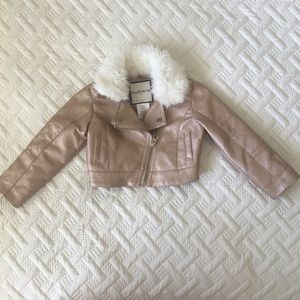 Baby faux leather jacket!